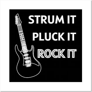 Rock It Bass Guitar Design Posters and Art